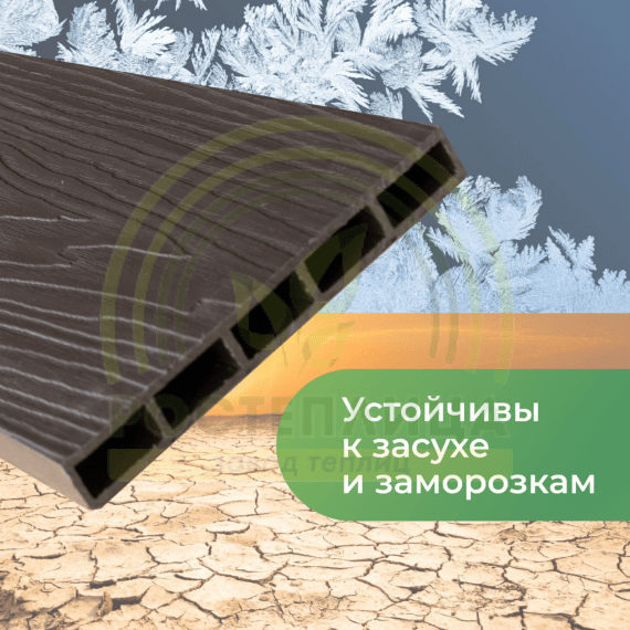 Доска грядочная из ДПК 3D двухсторонняя 200х25х3000 мм